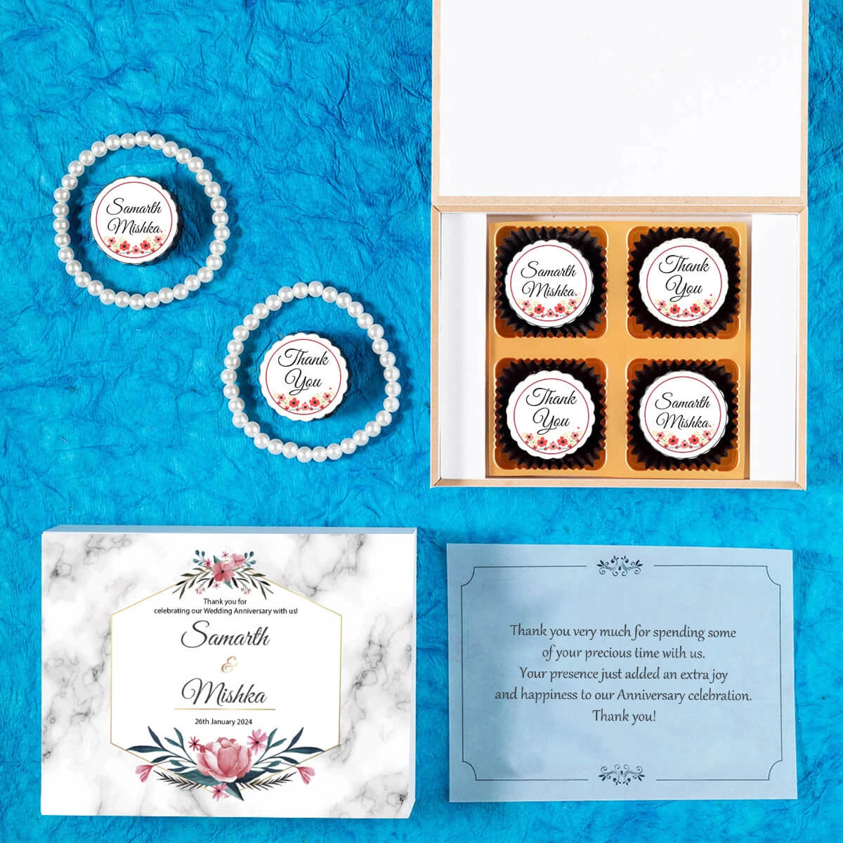 Personalized chocolate box for wedding anniversary return gift