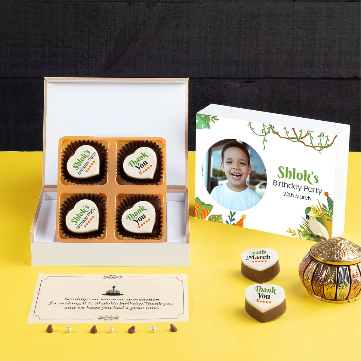 Personalized chocolate box – ideal birthday return gift for kids and adults