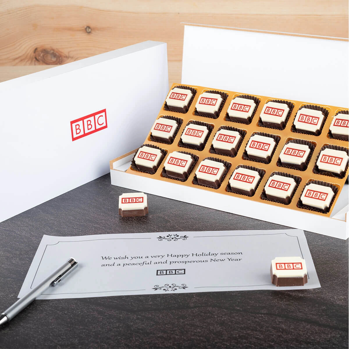 Customized logo chocolates for high-end corporate gift samples