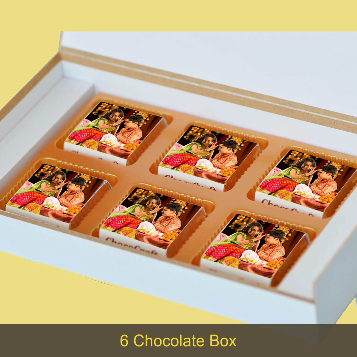 Stack of premium assorted rakhi chocolates