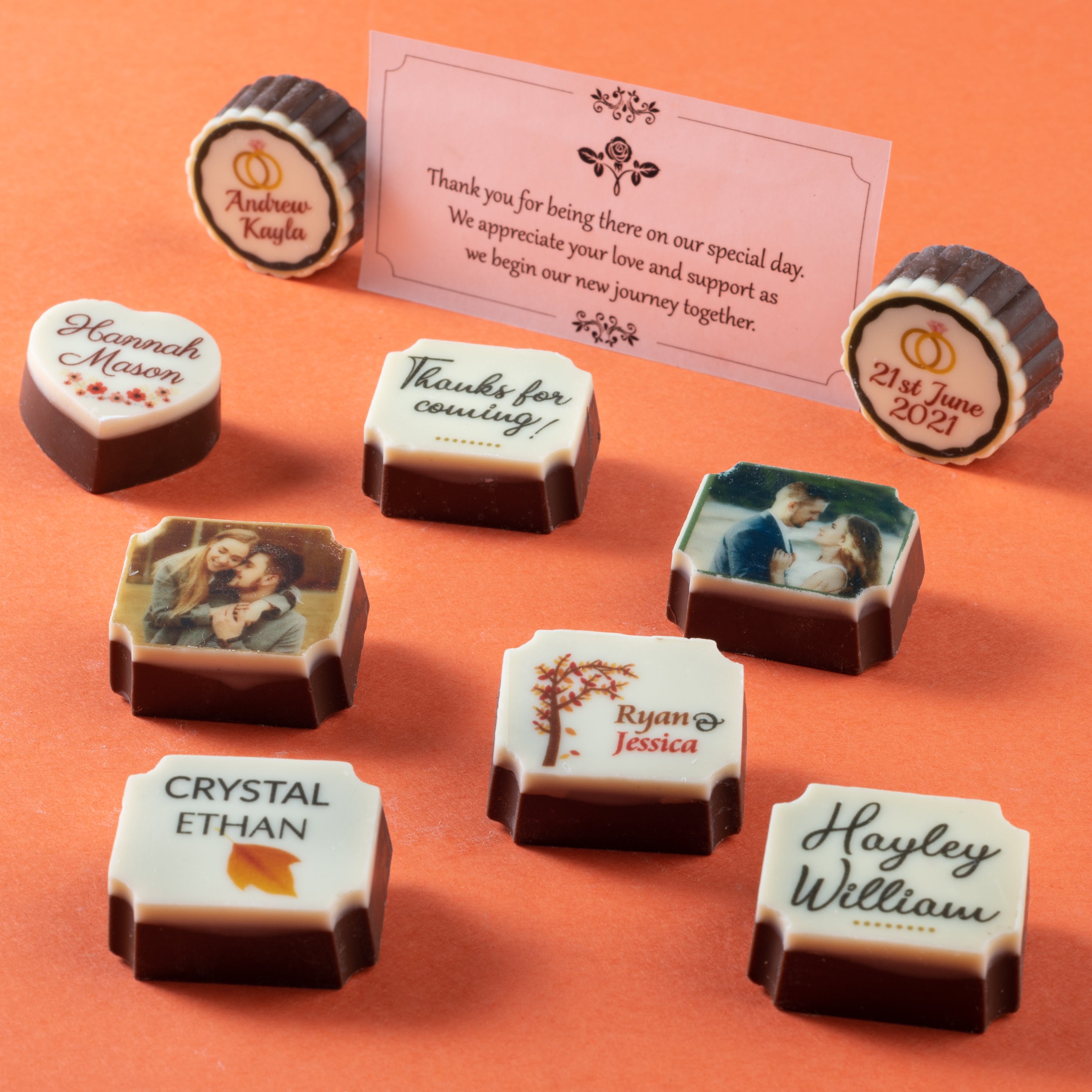 Premium chocolate gifts for wedding reception guests