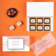 Personalized printable anniversary invitations in box