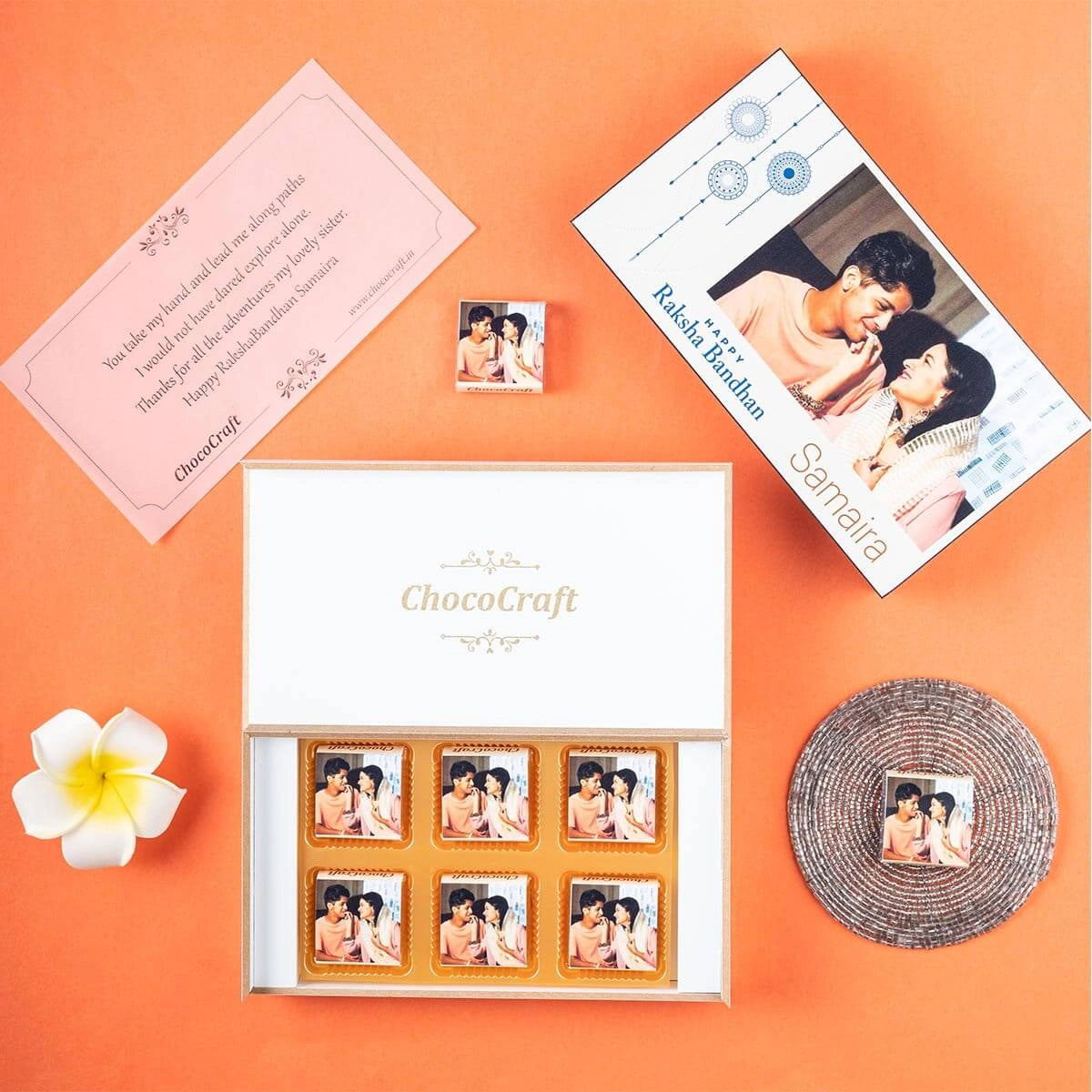 Open view of curated rakhi set online