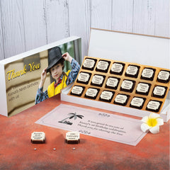 Return favors for birthday with personalized printed chocolates