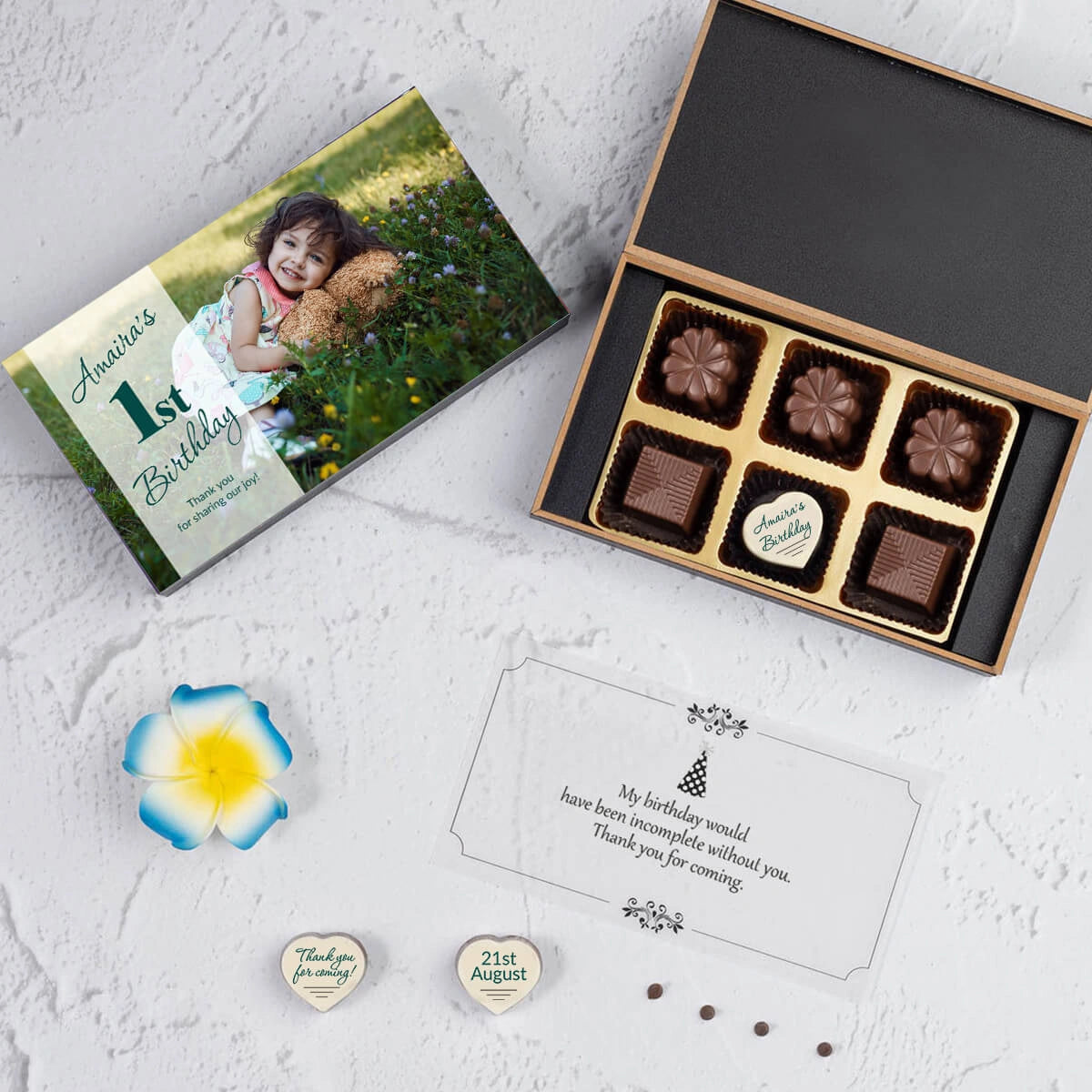 Wooden lid branding for adult 1st birthday return gift ideas