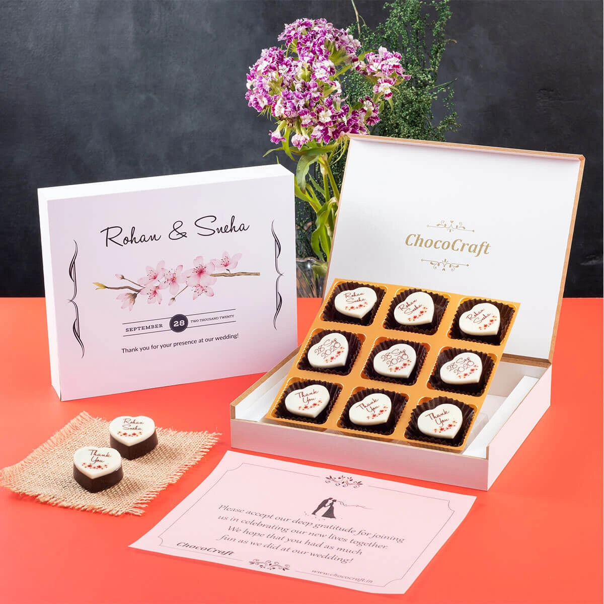 Elegant Wedding Return Gifts by ChocoCraft