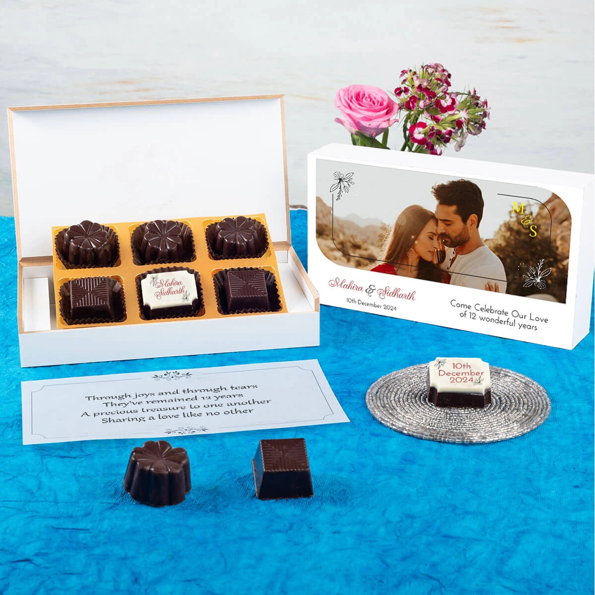 Photo printed save the date anniversary party