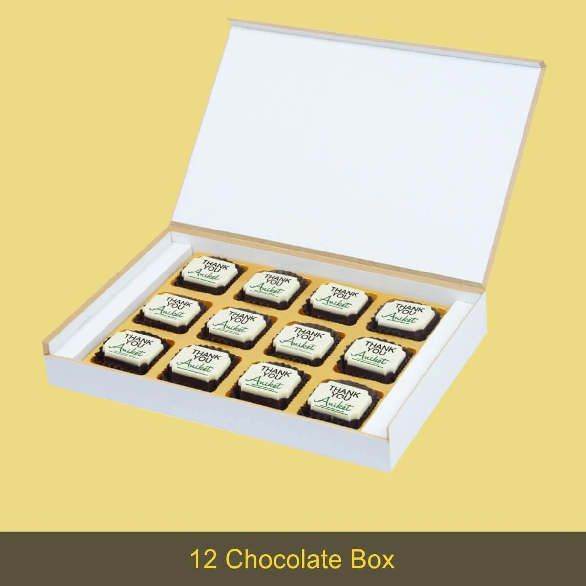 Box view of thank you chocolate gifts and gifts to show appreciation