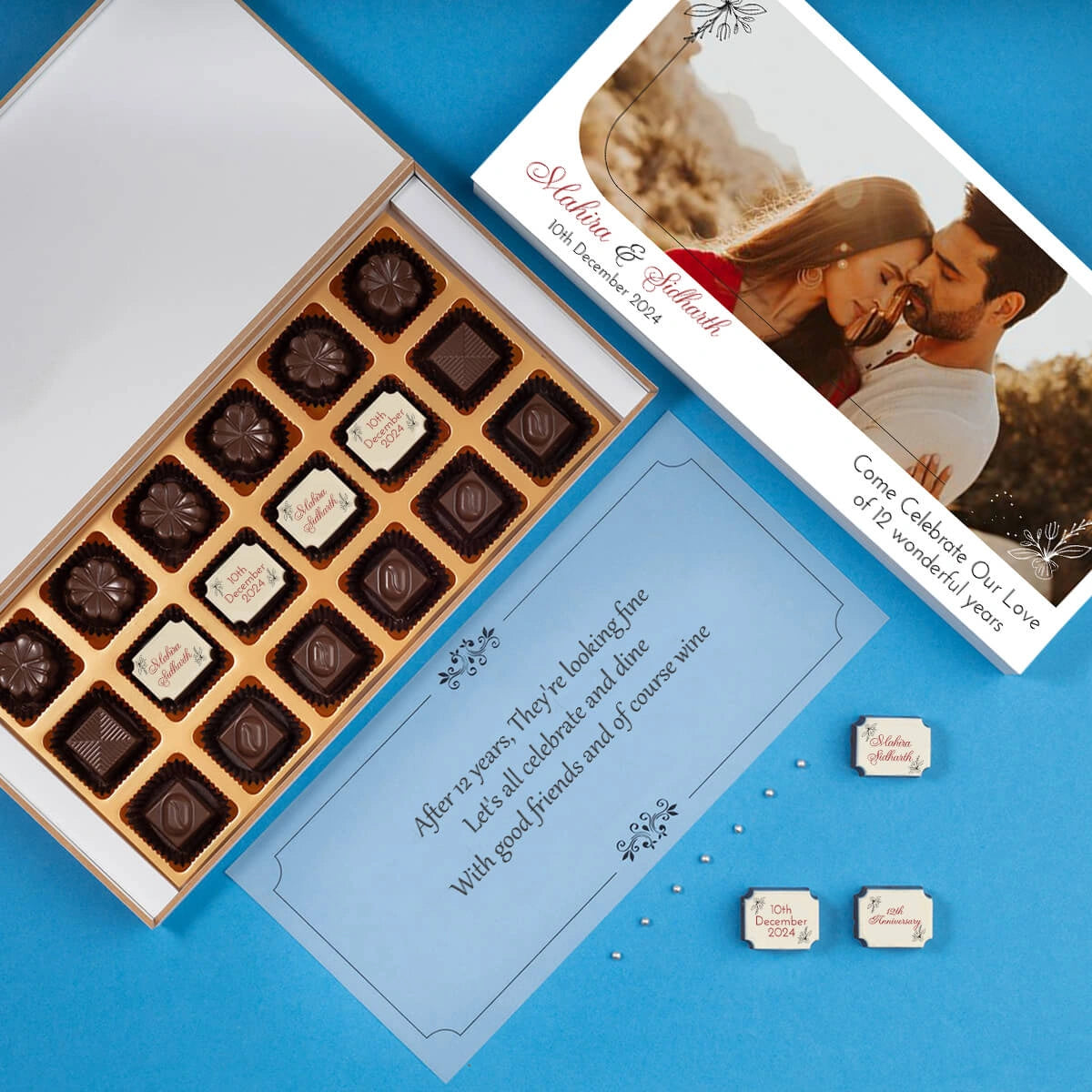 Box for anniversary party save the date and unique anniversary invitations