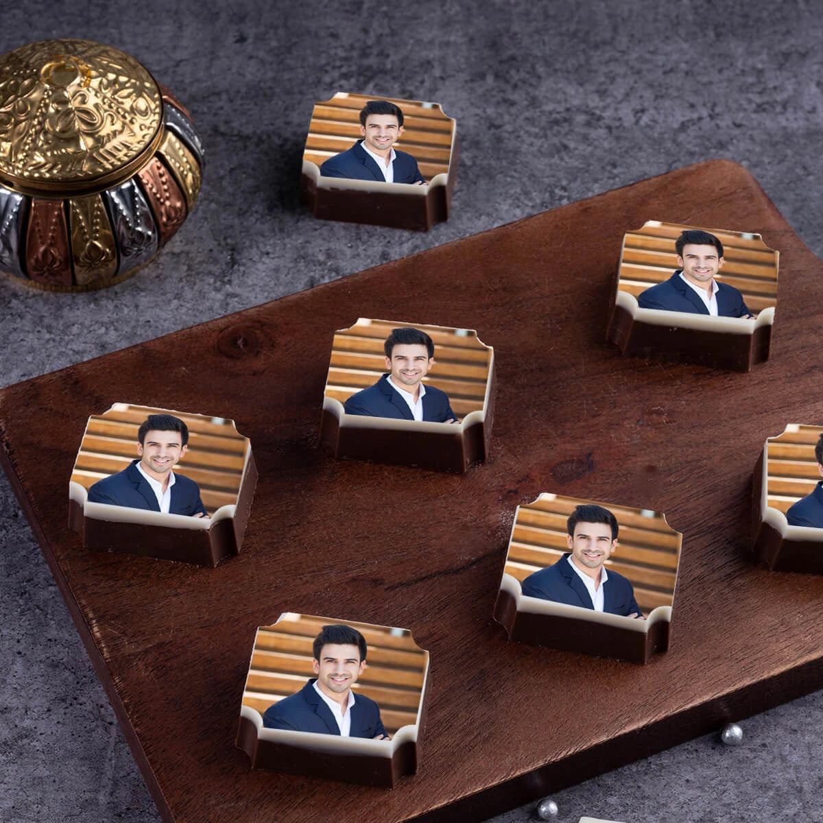 Photo on unique congratulations gifts chocolates		