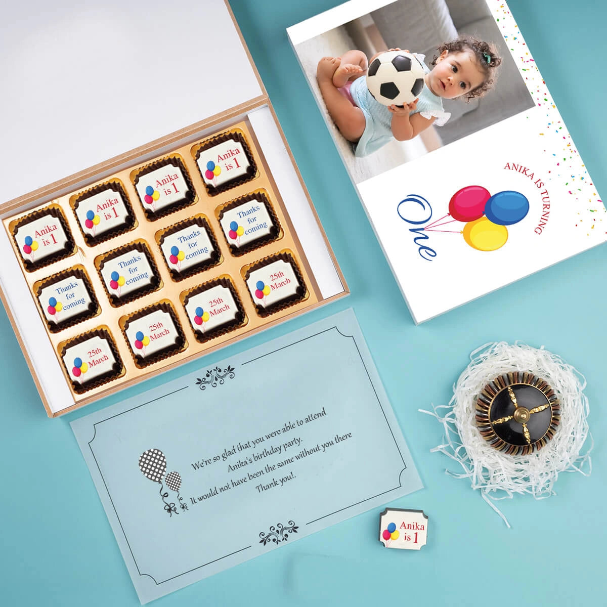 Close-up edible photo on unique adult return gift ideas