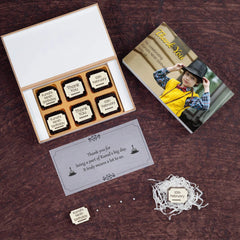 Unique return gift ideas for birthday – 6 printed chocolate box in bulk