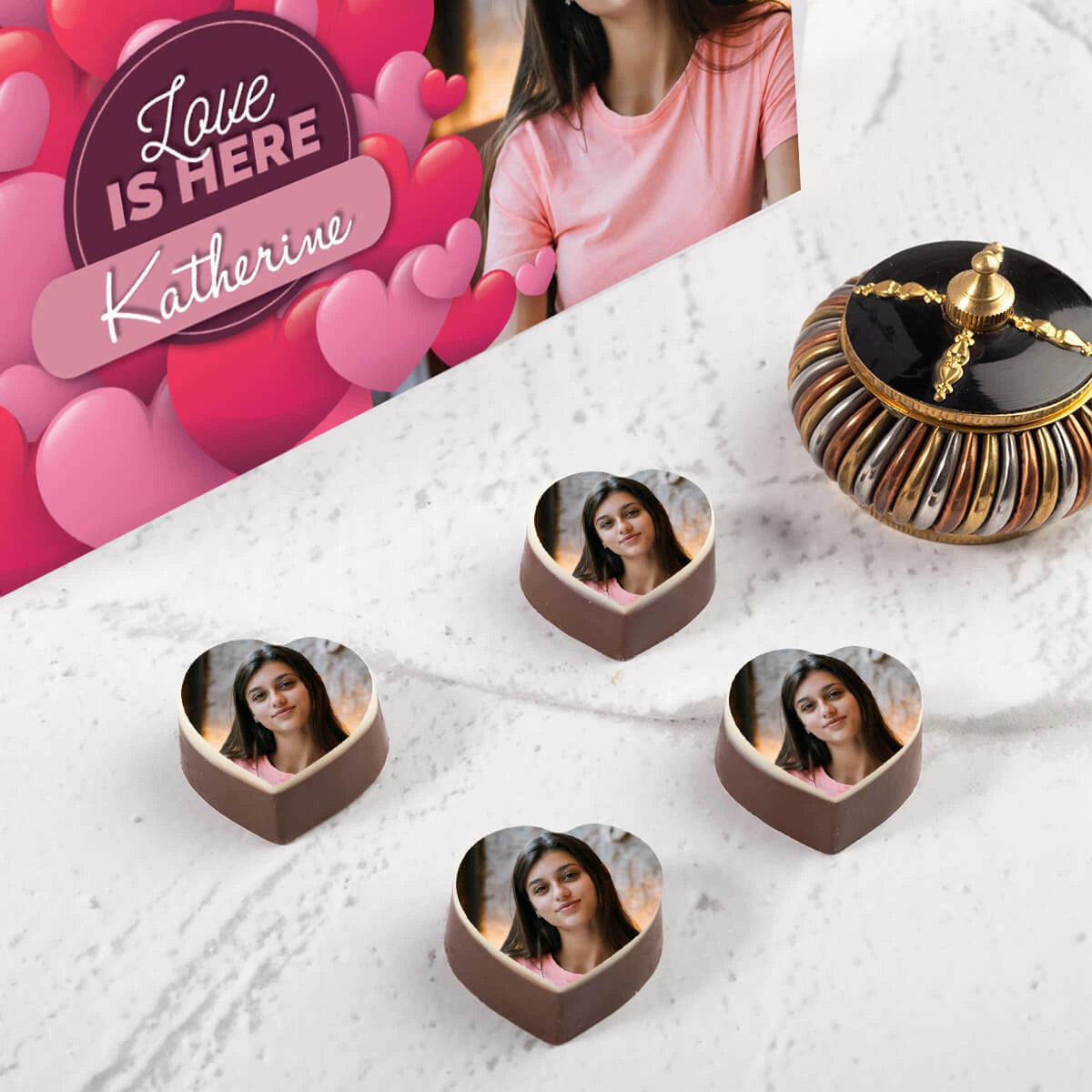 Photo printed valentine gift for wife romantic gift for wife			