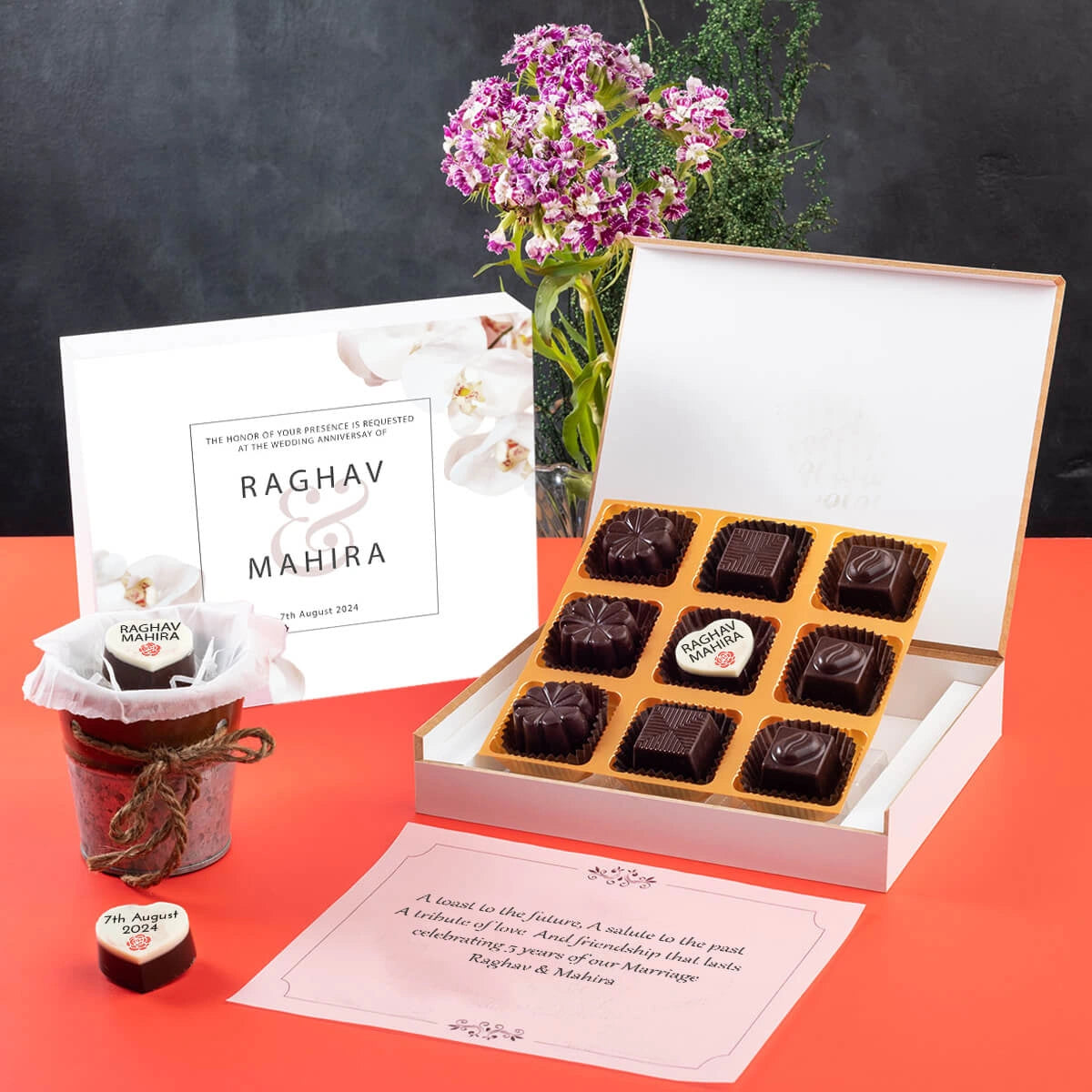 Photo printed wedding anniversary card invitation personalised wedding anniversary invitations