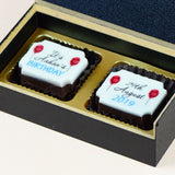 Birthday Invitations - 2 Chocolate Box - All Printed Chocolates (Minimum 10 Boxes)