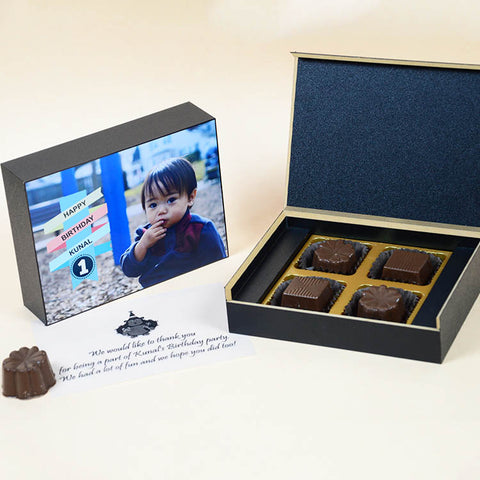 1st Birthday Return Gifts - 4 Chocolate Box - Assorted Chocolates (Minimum 10 Boxes)