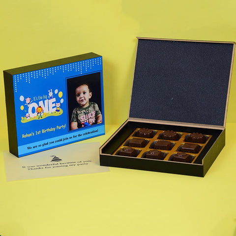 1st Birthday Return Gifts - 9 Chocolate Box - Assorted Chocolates (Minimum 10 Boxes)