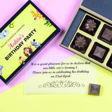 Personalized Birthday invitations - 6 Chocolate Box - Assorted Candies (Minimum 10 Boxes)