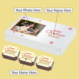 Snowflake Design Christmas Gift Box with Printed Chocolates