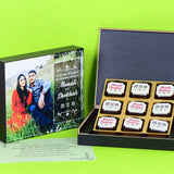 Anniversary Invitations - 9 Chocolate Box - All Printed Chocolates (Minimum 10 Boxes)