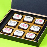 Anniversary Invitations - 9 Chocolate Box - All Printed Chocolates (Minimum 10 Boxes)
