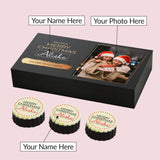 Personalised Merry Christmas Gift Box with Printed Chocolates