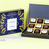 Anniversary Invitations - 9 Chocolate Box - Alternate Printed Chocolates (Sample)