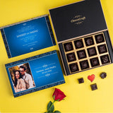 Wedding Invitations - 12 Chocolate Box - Assorted Chocolates (Minimum 10 Boxes)