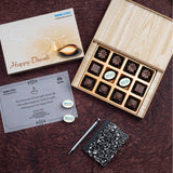 Corporate Gifts - 12 Chocolate Box - Middle Two Printed Chocolates (Minimum 10 Boxes)