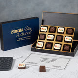 Corporate Gifts - 12 Chocolate Box - Alternate Printed Chocolates (Sample)
