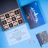 Corporate Gifts - 12 Chocolate Box - Alternate Printed Chocolates (Minimum 10 Boxes)