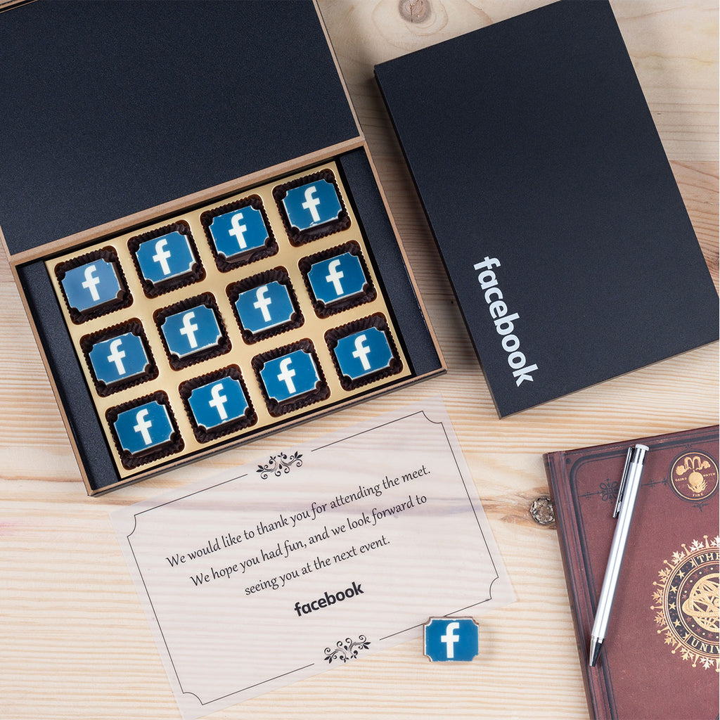 Corporate Gifts - 12 Chocolate Box - All Printed Chocolates (Sample)