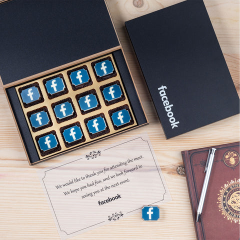 Corporate Gifts - 12 Chocolate Box - Printed Chocolates (Free Designing)