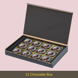 Black Floral Design Anniversary Gift Personalized with Photo (with Printed Chocolates)