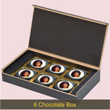 Elegant Blue Personalised Diwali Gift Box with Printed Chocolates
