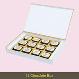 White Floral Theme Anniversary Gift Personalised with Photo (with Printed Chocolates)