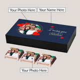 I Miss You Gift Box Personalized with Photo on Box and Chocolates (with Wrapped Chocolates)