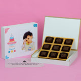 1st Birthday Invitations - 9 Chocolate Box - Assorted Chocolates (Minimum 10 Boxes)