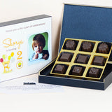Birthday Invitations - 9 Chocolate Box - Assorted Chocolates (Minimum 10 Boxes)