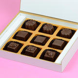 1st Birthday Invitations - 9 Chocolate Box - Assorted Chocolates (Minimum 10 Boxes)