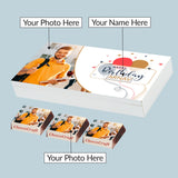 Happy Birthday Gift with Personalised Photo on Wrapped Chocolates