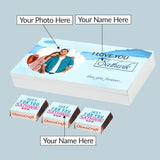 Splash of Colour I Love You Chocolate Gift Box Personalized with Photo (with Wrapped Chocolates)