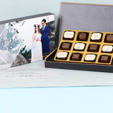 Anniversary Invitations - 12 Chocolate Box - Alternate Printed Chocolates (Minimum 10 Boxes)