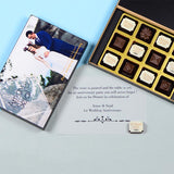 Anniversary Invitations - 12 Chocolate Box - Alternate Printed Chocolates (Sample)