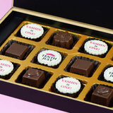 Birthday Invitations - 12 Chocolate Box - Alternate Printed Chocolates (Sample)