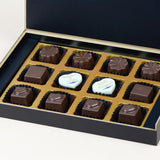 Anniversary Invitations - 12 Chocolate Box - Middle Two Printed Chocolates (Minimum 10 Boxes)
