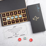 Corporate Gifts - 18 Chocolate Box - Middle Four Printed Chocolates (Free Designing)