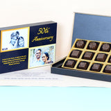 Anniversary Invitations - 12 Chocolate Box - Assorted Chocolates (Minimum 10 Boxes)