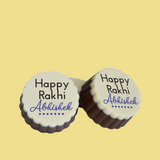 Loving Hearts - Gift with Printed Chocolates (Rakhi Pack Optional)