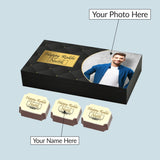 Unique Rakhi Gift for Brother with Printed Chocolates (Rakhi Pack Optional)
